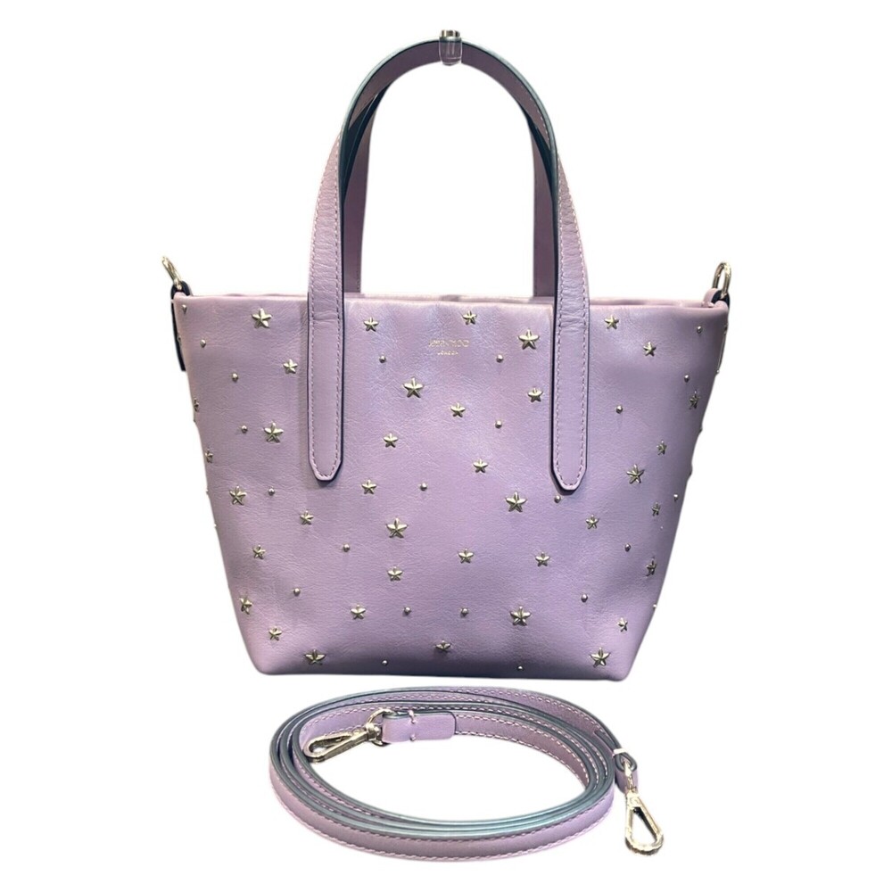 Jimmy Choo Mini Sarah Handbag with Star Studs, Leather, and Metal